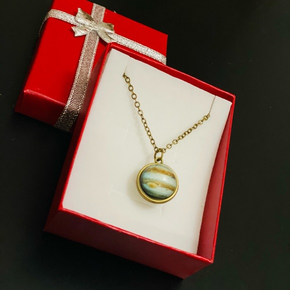 DOUBLE SIDED GALAXY GLASS PENDANT JEWELRY - Picture 11 of 14